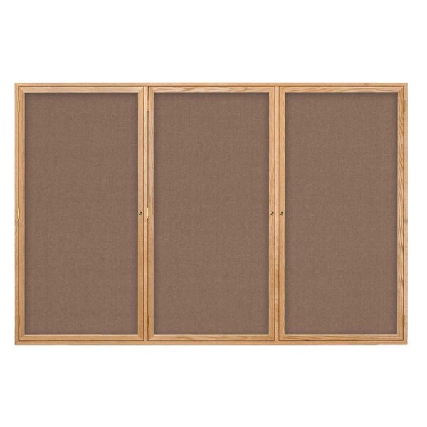 United Visual Products Open Faced Traditional Rounded Corkboard UV639ARC-BRONZE-RUBBER - main